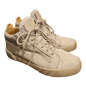 GIUSEPPE ZANOTTI Grey Leather Sneakers - Size 42